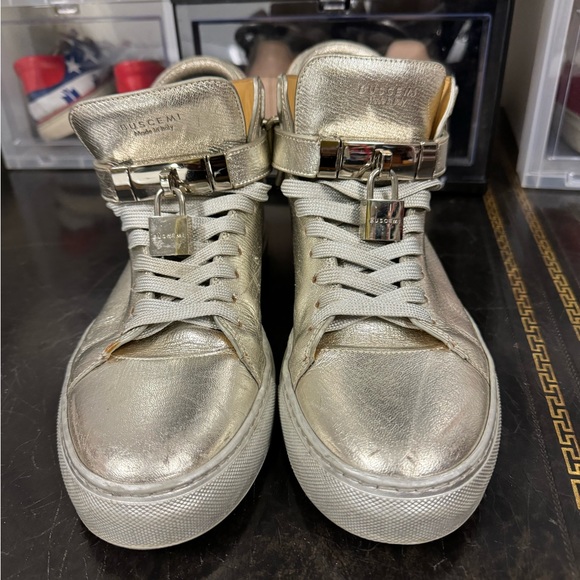 Buscemi high top shoes in silver. Size 43. - Picture 3 of 5